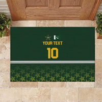 Custom Pakistan Men in Green Cricket-The Super Stars Rubber Doormat