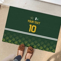 Custom Pakistan Men in Green Cricket-The Super Stars Rubber Doormat
