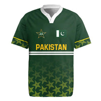 Custom Pakistan Men in Green Cricket-The Super Stars Rugby Jersey