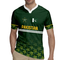 Custom Pakistan Men in Green Cricket-The Super Stars Rugby Jersey