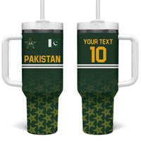 Custom Pakistan Men in Green Cricket-The Super Stars Tumbler With Handle