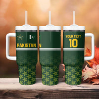 Custom Pakistan Men in Green Cricket-The Super Stars Tumbler With Handle