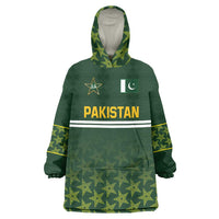 Custom Pakistan Men in Green Cricket-The Super Stars Wearable Blanket Hoodie