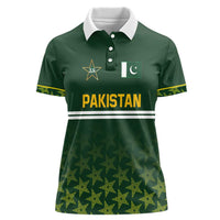 Custom Pakistan Men in Green Cricket-The Super Stars Women Polo Shirt