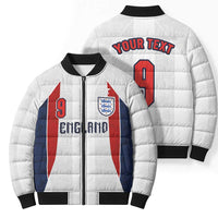 Custom England Football Bomber Puffer Jacket Retro-Modern Combination Style