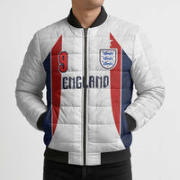 Custom England Football Bomber Puffer Jacket Retro-Modern Combination Style