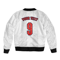 Custom England Football Sleeve Zip Bomber Jacket Retro-Modern Combination Style