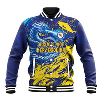Custom Bosnia and Herzegovina Football Baseball Jacket Zmajevi Mascot Sporty Style