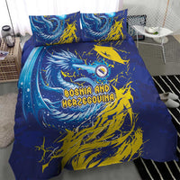 Bosnia and Herzegovina Football Bedding Set Zmajevi Mascot Sporty Style