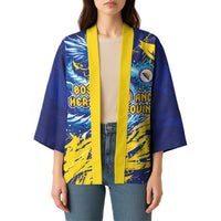 Custom Bosnia and Herzegovina Football Kimono Zmajevi Mascot Sporty Style
