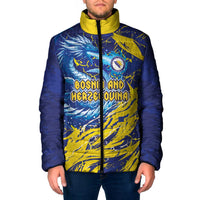 Custom Bosnia and Herzegovina Football Padded Jacket Zmajevi Mascot Sporty Style