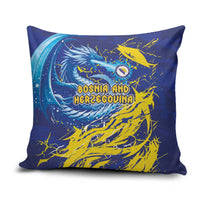 Bosnia and Herzegovina Football Pillow Cover Zmajevi Mascot Sporty Style