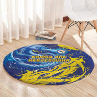 Bosnia and Herzegovina Football Round Carpet Zmajevi Mascot Sporty Style