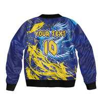 Custom Bosnia and Herzegovina Football Sleeve Zip Bomber Jacket Zmajevi Mascot Sporty Style