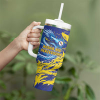 Custom Bosnia and Herzegovina Football Tumbler With Handle Zmajevi Mascot Sporty Style