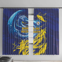 Bosnia and Herzegovina Football Window Curtain Zmajevi Mascot Sporty Style