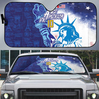 Custom France America Soccer Auto Sun Shade Dual Heritage Liberty Rooster