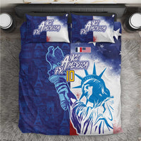 Custom France America Soccer Bedding Set Dual Heritage Liberty Rooster
