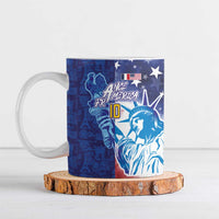 Custom France America Soccer Ceramic Mug Dual Heritage Liberty Rooster