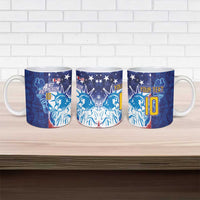 Custom France America Soccer Ceramic Mug Dual Heritage Liberty Rooster