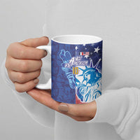 Custom France America Soccer Ceramic Mug Dual Heritage Liberty Rooster