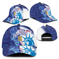 Custom Number France and America Football Classic Cap Dual Heritage Liberty Rooster