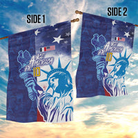 Custom France America Soccer Garden Flag Dual Heritage Liberty Rooster