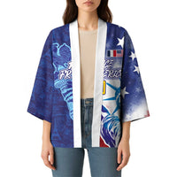 Custom France America Soccer Kimono Dual Heritage Liberty Rooster