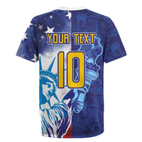 Custom France America Soccer Rugby Jersey Dual Heritage Liberty Rooster