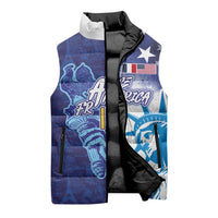 Custom France America Soccer Sleeveless Puffer Jacket Dual Heritage Liberty Rooster
