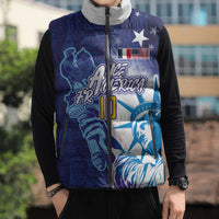 Custom France America Soccer Sleeveless Puffer Jacket Dual Heritage Liberty Rooster
