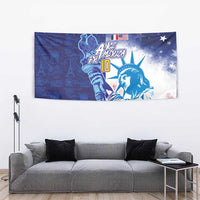 Custom France America Soccer Tapestry Dual Heritage Liberty Rooster