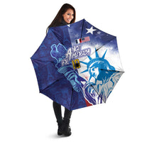 Custom France America Soccer Umbrella Dual Heritage Liberty Rooster