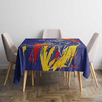 DR Congo Football Leopard Mascot Tablecloth Fierce Leopard Art National Flag Colors