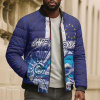 Custom Cape Verde Football Blue Shark Mascot Bomber Puffer Jacket Glory 2026