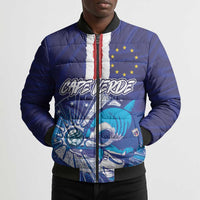Custom Cape Verde Football Blue Shark Mascot Bomber Puffer Jacket Glory 2026