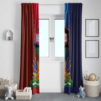 Haiti Coat Of Arms Map Dashiki Window Curtain Vibrant Caribbean Heritage