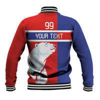 Custom Norway Ice Hockey Baseball Jacket Polar Bears-Viking Ornament Flag Style