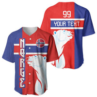 Custom Norway Ice Hockey Baseball Jersey Polar Bears-Viking Ornament Flag Style