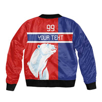 Custom Norway Ice Hockey Bomber Jacket Polar Bears-Viking Ornament Flag Style