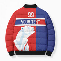 Custom Norway Ice Hockey Bomber Puffer Jacket Polar Bears-Viking Ornament Flag Style