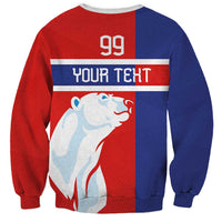 Custom Norway Ice Hockey Sweatshirt Polar Bears-Viking Ornament Flag Style
