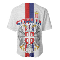 Serbia Coat Of Arms Srbija Eagle Baseball Jersey Traditional Serbian Heraldic Crest White Double Headed Eagle