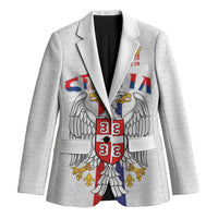 Serbia Coat Of Arms Srbija Eagle Blazer Traditional Serbian Heraldic Crest White Double Headed Eagle