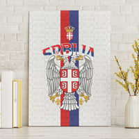 Serbia Coat Of Arms Srbija Eagle Canvas Wall Art Traditional Serbian Heraldic Crest White Double Headed Eagle