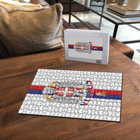 Serbia Coat Of Arms Srbija Eagle Puzzle Traditional Serbian Heraldic Crest White Double Headed Eagle