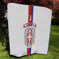 Serbia Coat Of Arms Srbija Eagle Quilt Traditional Serbian Heraldic Crest White Double Headed Eagle