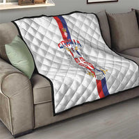 Serbia Coat Of Arms Srbija Eagle Quilt Traditional Serbian Heraldic Crest White Double Headed Eagle