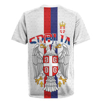 Serbia Coat Of Arms Srbija Eagle Rugby Jersey Traditional Serbian Heraldic Crest White Double Headed Eagle