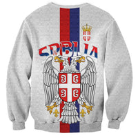 Serbia Coat Of Arms Srbija Eagle Sweatshirt Traditional Serbian Heraldic Crest White Double Headed Eagle